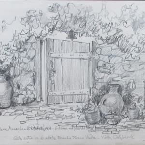 Gate entrance to adobe Rancho Buena Vista by Eileen Monaghan Whitaker, Image 2.