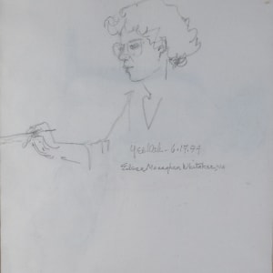 Portrait of Yee Wah Jung painting by Eileen Monaghan Whitaker