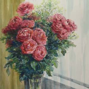 Still Life Study - Flowers in Vase by Yee Wah Jung