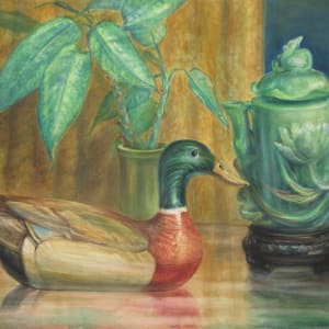 Still Life Study - Duck, Vase, Plant by Yee Wah Jung