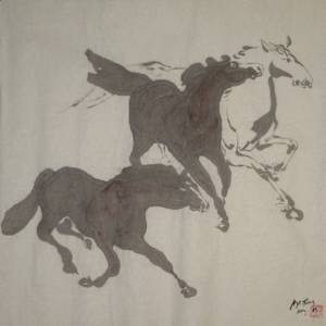 Horses Galloping by Kwan Y. Jung