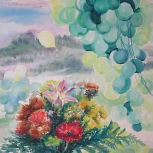 Balloons and Flowers by Yee Wah Jung Attributed