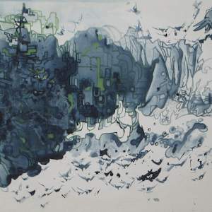 Deep Snow Mountain Small Island by Yee Wah Jung