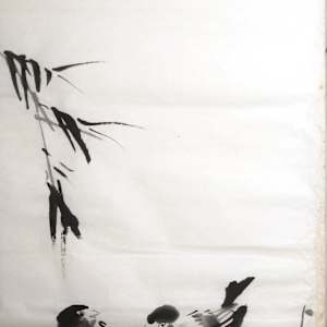 Two Sparrows by Kwan Y. Jung