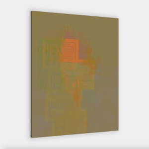 Stern Warning (orange and green on grey) by Chris Horner 