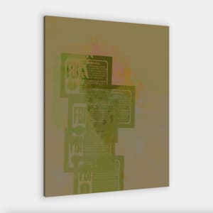 Stern Warning (green and orange on grey) by Chris Horner 