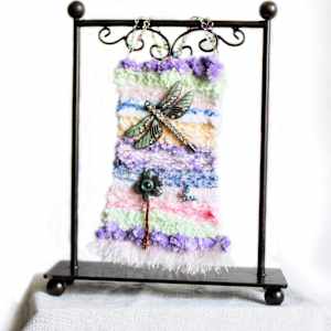 Springs Garden Mini Fiber Art Tapestry by Annette
