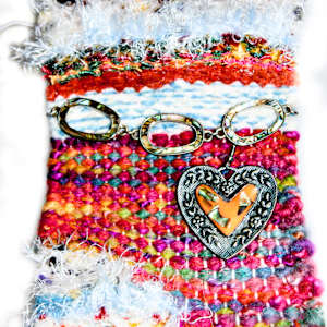 Vibrations of Orange Mini Art Tapestry by Annette 