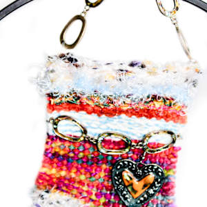 Vibrations of Orange Mini Art Tapestry by Annette 