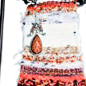 Autumn Harvest Mini Fiber Art Tapestry by Annette 