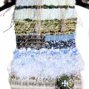 Tranquil Balance Mini Art Tapestry by Annette  Image: Unusual jewelry charms, crystals and accents on every design