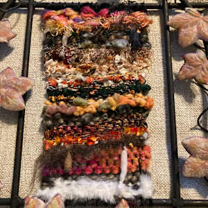 Its Fall You All Framed small Fiber Art Tapestry by Annette