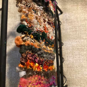Its Fall You All Framed small Fiber Art Tapestry by Annette 
