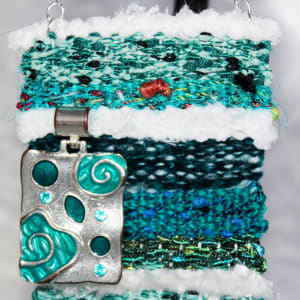 Teal Jazz Mini Art Tapestry by Annette 