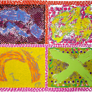 Untitled - Four Aerial Landscapes by Nancy Graves