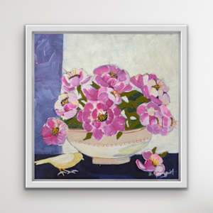 Bowl of Peonies by Bernadette Youngquist 