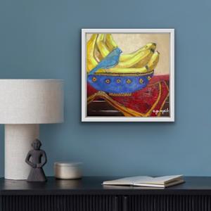 Still Life Bird with Bananas by Bernadette Youngquist 