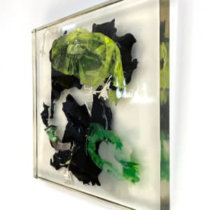 Lettuce Be Friends by Calina Hiriza  Image: "Lettuce Be Friends" – Acrylic paint skin in resin,  side view