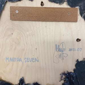 Mantra, seven by Mark Stafford  Image: Detail of verso with signature, item#, and  title