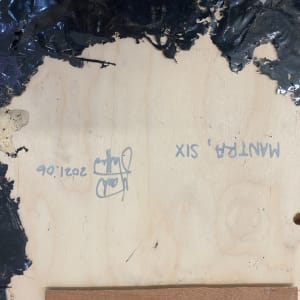 Mantra, six by Mark Stafford  Image: Verso detail signature, title and item number