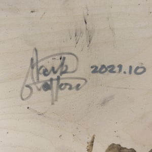 Mantra, ten by Mark Stafford  Image: Signature in silver and inventory number