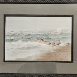 Fishing Boat on the Beach by Tamaichi