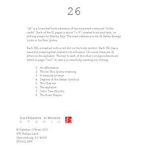 "26", loose-leaf book by Kathleen O'Brien  Image: "26", loose-leaf book