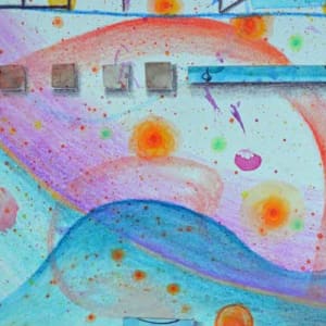 Birthday Party with Red-winged Blackbird Symphony, Robin Solo  Image: Birthday Party with Red-winged Blackbird Symphony, Robin Solo, detail