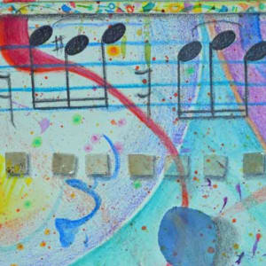 Birthday Party with Red-winged Blackbird Symphony, Robin Solo  Image: Birthday Party with Red-winged Blackbird Symphony, Robin Solo, detail