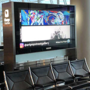 Left With Elephant Spirits by Tina Alberni  Image: ArtPop Billboard Cities Program - CLT Int'l Airport