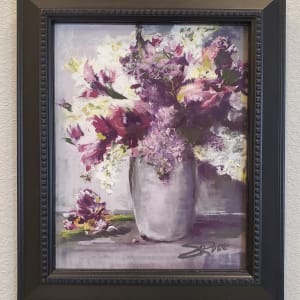 Lilacs and Parrot Tulips by Sue Rose