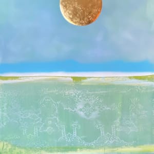 Orb Moonscape in Blue by Nell Hergenrather