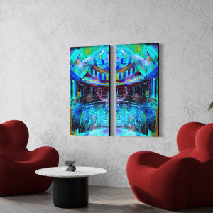 La Bourse De Rêves (1 and 2) Diptych 1/5 by Sergio Cesario  Image: Display simulation