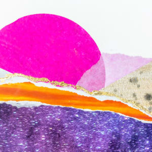Pink Terrene Over Gold Mountains by Allison Belolan  Image: Detail