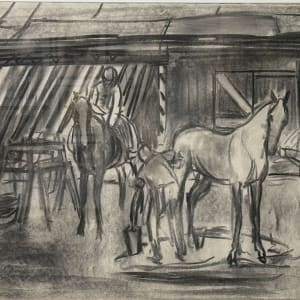 Horse with Rider and Horse with Trainer by Joseph B O'Sickey