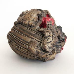 Geode with Black Iron and Blood Red Interior by Lynn Basa 