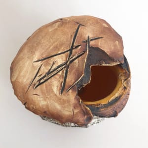Fossil Jar with Neanderthal Marks by Lynn Basa 