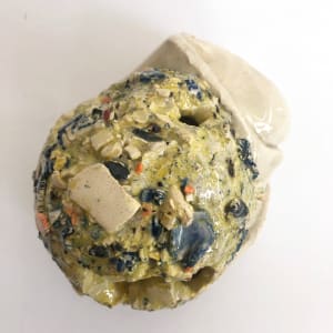 Small crusty yellow geode by Lynn Basa 
