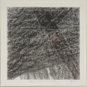 Skipan – 16 / viðarkol 25 x 25 cm, N°13 by Hlynur Helgason