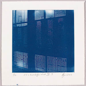 Not a knowledge at all VI.3 – generated cyanotype photograph 1/12 by Hlynur Helgason