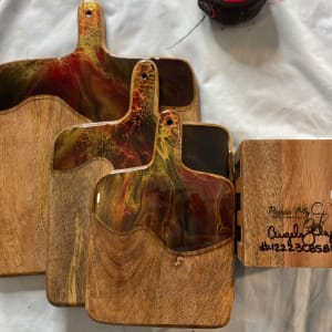 Stranger Things 4 Piece Charcuterie Set by Pourin’ My Heart Out - Fluid Art by Angela Lloyd 
