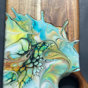 The Kraken, Small Charcuterie by Pourin’ My Heart Out - Fluid Art by Angela Lloyd 