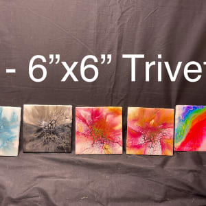 6"x6" Tiles- Assorted by Pourin’ My Heart Out - Fluid Art by Angela Lloyd 