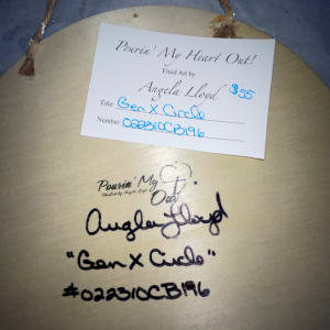 Gen X 10” Circle by Pourin’ My Heart Out - Fluid Art by Angela Lloyd 