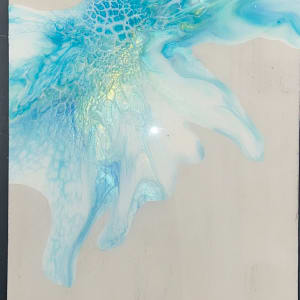 Ocean Side 34” Charcuterie by Pourin’ My Heart Out - Fluid Art by Angela Lloyd 