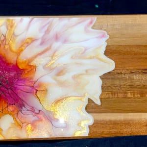 Cranberry Bliss, 32” Charcuterie by Pourin’ My Heart Out - Fluid Art by Angela Lloyd 