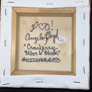 Cranberry Bliss, 6” Block by Pourin’ My Heart Out - Fluid Art by Angela Lloyd 