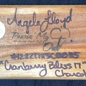 Cranberry Bliss 17” Charcuterie Board by Pourin’ My Heart Out - Fluid Art by Angela Lloyd 