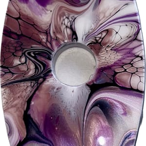 Chrysanthemum Small Wine Caddy by Pourin’ My Heart Out - Fluid Art by Angela Lloyd 