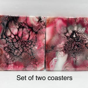 Coasters - Set of 2 by Pourin’ My Heart Out - Fluid Art by Angela Lloyd 